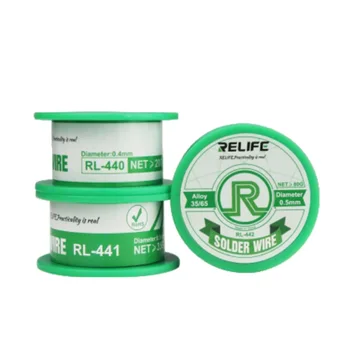 RELIFE Rl-440 Spajkalna Žica, ki Vsebujejo Kolofonije Jedro 0,3 mm 0,4 mm 0,5 mm 0,6 mm 183℃ Srednje Temperature Aktivno Tin Varjenje Orodje Ne-čisto