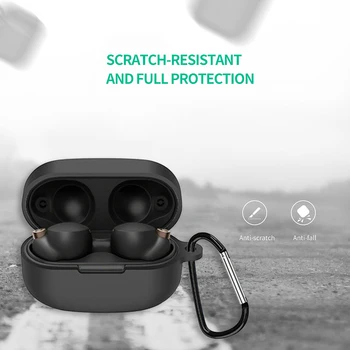 Silikonska Zaščitna torbica Za SONY WF 1000XM4 Slušalke Pribor za Polnjenje Box Pokrovček Za SONY WF 1000 XM4 Silikonski Lupini