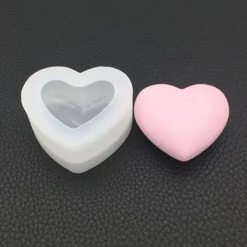 Silikonsko Plesni Ogledalo Srce Oblika 3D Nemoteno Obrti DIY Nakit, Izdelava Ročno Torto Fondat Epoksi Smolo Plesni Dekoracijo Orodja