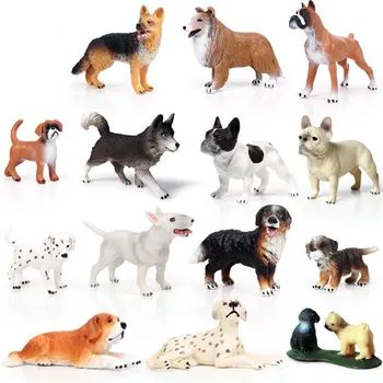 Simulacija Pes Figuric Figur Buldog Kuža Bull Terier Pet Različnih Pes Ročno Poslikane Modeli Zbirka Izobraževalnih Igrač