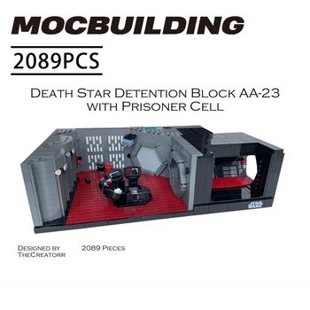 Star Film Prostora Death Star Pripor Blok AA-23 z Zapornika Celice MOC Sklop Sklop Model Puzzle Igrače za Otroke, Otroci Darilo
