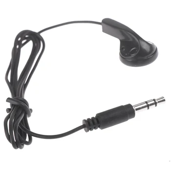 Universal 3,5 mm Eno Stran Mono Slušalke V Ušesa Slušalke slušalka za Pametne Telefone, MP3 Črna