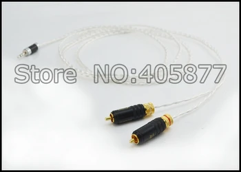Visoka kakovost occ silver plated Mini Stereo 3.5 mm DO 2 RCA AUX Avdio Kabel 1M