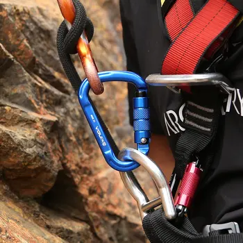 XINDA Prostem Plezanje Carabiner 25KN Varnost Priključek za Zaklepanje Aluminij Zlitine vzmetni Vrata Sponke Preživeti Oprema