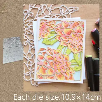 XLDesign Obrtno Kovinsko Rezanje Die Die kosi 2pcs cvet okvir dekoracijo album Album Papir, Kartice Obrti Reliefi die kosi