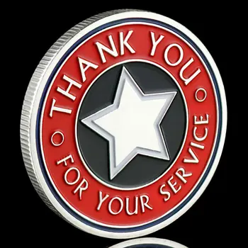 ZDA Veteran Kovanec Hvala za Vašo Storitev Izziv Kovanec Čast Kovanec Ponosno Pozdravlja Vas Silver Plated Priložnostni Kovanec