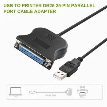 Črna dvosmerno Vzporedni Vmesnik Komunikacijski USB na 25 Pin DB25 Vzporedni Kabel Tiskalnika Adapter Kabel Pretvornik