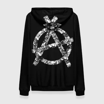Ženska majica 3D Kralj in norec + anarhijo (nazaj)