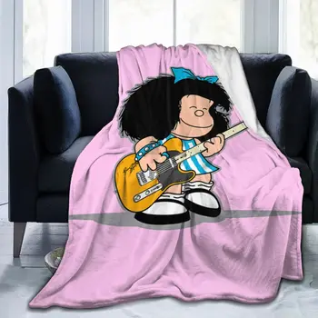Mafalda Posteljo Odeje Volk Galaxy Plišastih Bedspread Fox Mehko Vrgel Odejo Planet Črno Perilo Odejo za Kavč